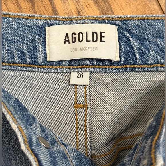Agolde Riley High Rise Straight Jeans - Picture 4 of 7